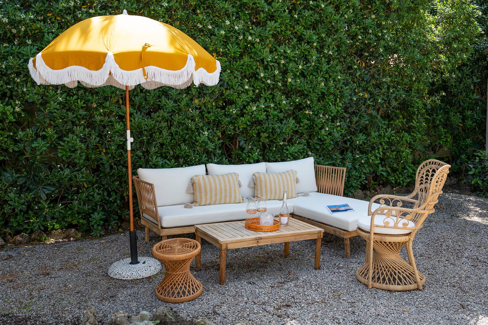 Coin détente au jardin