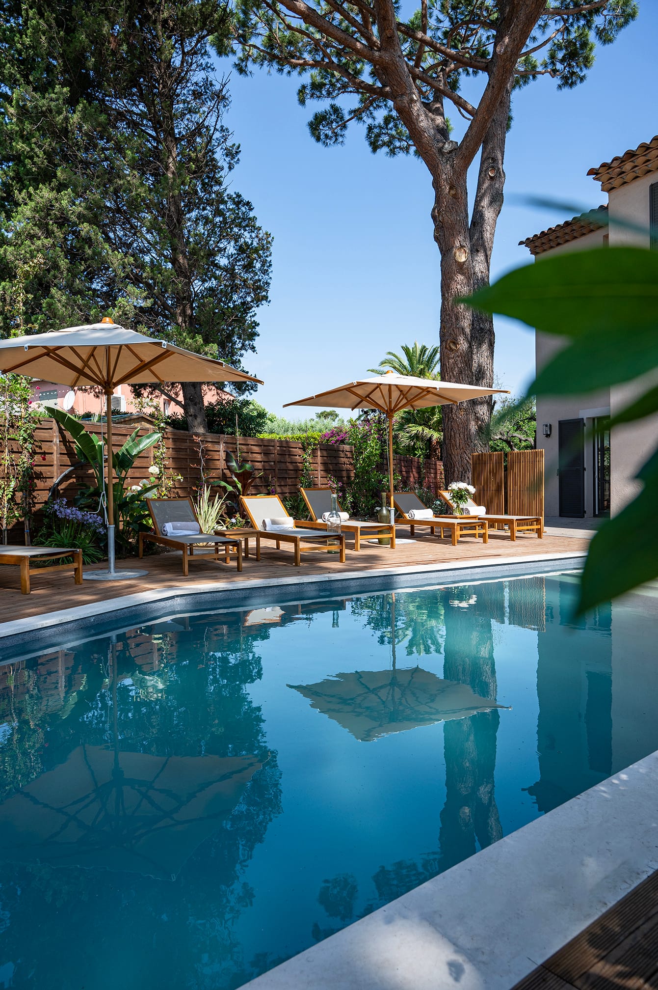 Vue sur la piscine